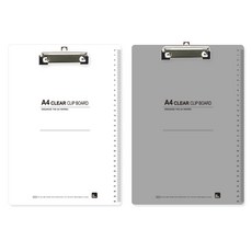 미소로 4000 클리어 클립보드 2종 세트 2305, 투명 + 회색 투명, 1세트 문구/오피스/학용품/수업준비 반품 최저가 4,200원