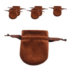 마켓감성 드로스트링 주머니 벨벳, 브라운, 6개 문구/오피스/데코/포장용품 반품 최저가 10,000원