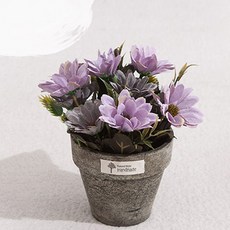 플라워트리 조화 엔틱데이지 원형 화분 세트, 퍼플(조화), 1개 홈인테리어/홈데코/디퓨저 반품 최저가 5,030원