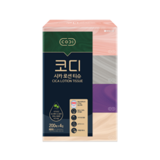 코디 시카 로션 미용티슈 200 x 4, 200매, 4개 생활용품/화장지/물티슈 반품 최저가 8,110원