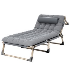 마켓플랜 접이식 리클라이너 야전침대 고급형, 그레이 홈인테리어/싱글하우스 반품 최저가 41,070원