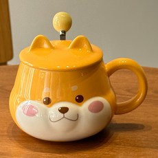 모던지 귀여운 시바견 머그잔 14.5 x 8 cm 420ml YJ674, A, 1개 주방용품/컵/텀블러/와인용품 반품 최저가 9,130원
