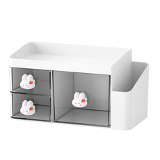 코히모 캐릭터 투명 3단 데스크 오거나이저 4W241, 화이트, 1개 홈인테리어/가구 반품 최저가 3,400원