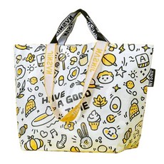 마켓감성 다회용 타포린 위빙 토트백, 좋은시간, 2개 홈인테리어/캔들/캔들홀더 반품 최저가 11,070원