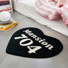 하트맨션 자카드 발매트, 블랙 홈인테리어/FW 침구샵 반품 최저가 9,740원