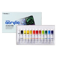 신한화구 학생용 아크릴물감 세트 Tube, 7.5ml, 12색 문구/오피스/미술/화방용품 반품 최저가 5,710원