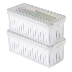 나누담 물빠짐 멀티 채반 소분 긴 밀폐용기 3L, 2개, 단품 주방용품/밀폐용기/반찬통 반품 최저가 10,490원