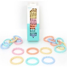 베니르아이 고리친구들 영아완구 6종 x 4p 세트, 혼합색상, 1세트 완구/취미/신생아/영아완구 반품 최저가 13,620원