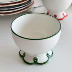 착한살림 플라워 브런치 디저트볼 머그, 그린, 1개 주방용품/그릇/홈세트 반품 최저가 7,430원