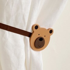 아망떼 홈데코 베어 마그네틱 커튼타이 49cm, 브라운, 1개 홈인테리어/커튼/블라인드 반품 최저가 2,140원