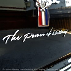 그리븐 포드 슬로건 The power of mustang 자동차 엠블럼, 머스탱, 미러크롬 자동차용품/익스테리어 반품 최저가 10,200원