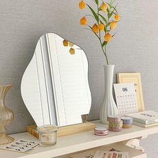 당신의온실 웨이브미러 S + 미송 받침, 혼합색상 홈인테리어/홈데코/디퓨저 반품 최저가 16,950원