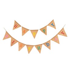 파티팡 리넨 삼각생일 가랜드, 레인보우, 1개 문구/오피스/파티/이벤트 반품 최저가 5,440원