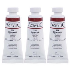 신한화구 전문가 아크릴 컬러 Tube 브라운 레드 3p, 50ml, 1색 문구/오피스/미술/화방용품 반품 최저가 4,810원