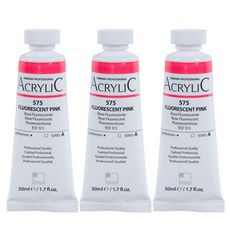 신한화구 전문가 아크릴 컬러 Tube 형광 핑크 3p, 50ml, 1색 문구/오피스/미술/화방용품 반품 최저가 11,420원