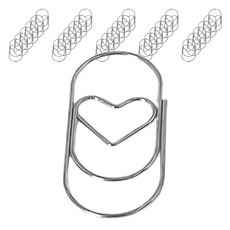 마켓감성 다양한모양 클립 하트실버, 1개입, 50개 문구/오피스/사무용품 전문관 반품 최저가 7,030원