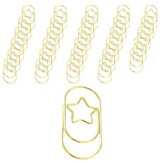 마켓감성 다양한 모양 클립 스타 골드, 50개입, 1개 문구/오피스/사무용품 전문관 반품 최저가 5,220원