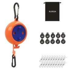 루리다 여행 캠핑 휴대용 10m 빨래줄 4종세트, 오렌지, 1세트 생활용품/세탁/청소용품 반품 최저가 7,080원