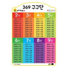 369 구구단(별초롱 세이 벽그림), 그린키즈 출산/유아동/유아동도서 반품 최저가 4,590원