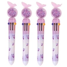 피어니스트 나비볼 10색 컬러 볼펜, 퍼플, 4개 문구/오피스/필기류 반품 최저가 5,010원