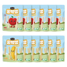 아넬라 유기농 롱떡뻥 과일롱스틱 2종 x 6p 세트, 1세트 식품/과자/초콜릿/시리얼 반품 최저가 27,230원