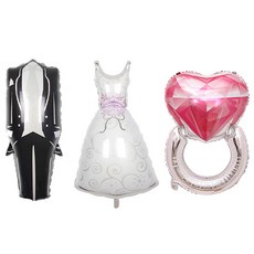 피앤비유니티 기념일 풍선 대 x 3종 세트, 02 신랑신부 다이아, 1세트 문구/오피스/파티/이벤트 반품 최저가 8,470원