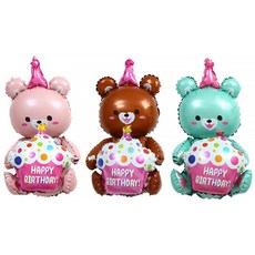 피앤비유니티 곰돌이 자동차풍선 대 x 3종 세트, 01 생일곰돌이, 1세트 문구/오피스/파티/이벤트 반품 최저가 8,700원