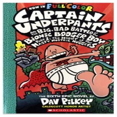 Captain Underpants 6 : Captain Underpants and the Big Bad Battle of the Bionic Booger Boy Part 1 The Night of the Nasty Nostril Nuggets, Scholastic 출산/유아동/유아동도서 반품 최저가 6,820원