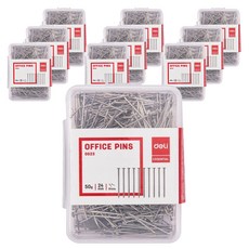 델리 오피스 실버 핀 E0023, 100개입, 10개 문구/오피스/사무용품 전문관 반품 최저가 4,780원