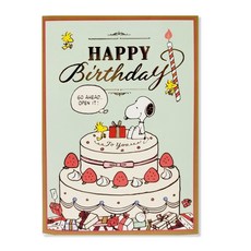 홀마크 스누피 입체 LED 사운드 생일 축하 카드 805425, 혼합색상, 1개 문구/오피스/카드/엽서/봉투 반품 최저가 12,600원