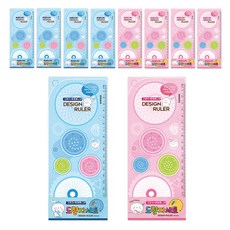 미소로 1000 도형자 2346 2종 x 5p 세트, 1세트, 블루 + 핑크 문구/오피스/학용품/수업준비 반품 최저가 3,750원