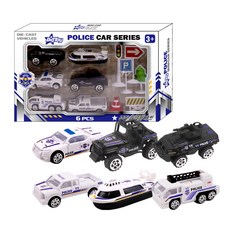 빅토이 경찰 미니카 6종 세트, 혼합색상, 1세트 완구/취미/수집품 반품 최저가 9,480원