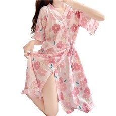 쿠말 목욕 로브 샤워 가운 M, 핑크플라워, 1개 홈인테리어/수건/타월 반품 최저가 6,890원