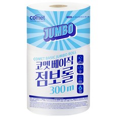 코멧 베이직 2겹 점보롤, 300m, 1개, 4개입 생활용품/화장지/물티슈 반품 최저가 9,490원