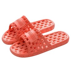 블럭마트 여성용 격자패턴 욕실화, 오렌지레드, 1개 생활용품/욕실용품 반품 최저가 2,570원