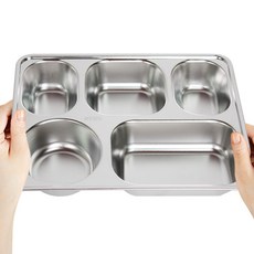 라온로드 5구 사각 깊은 식판, 실버, 1개 스포츠_레저/캠핑전문관 반품 최저가 6,280원