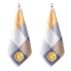 언헤브 큐티 타월 34 x 74 cm, 06 옐로우그레이 스마일, 2개 홈인테리어/수건/타월 반품 최저가 9,890원