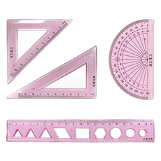 바코젤 소프트 삼각자 각도기 20cm 자 세트, 핑크, 1개 문구/오피스/학용품/수업준비 반품 최저가 4,640원