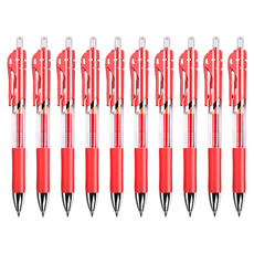 바코젤 부드러운 젤 잉크펜 0.5mm, 레드, 10개 문구/오피스/학용품/수업준비 반품 최저가 5,030원