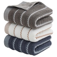 원이네 지그재그 수건 3종 세트 면사, 화이트 + 딥블루 + 그레이, 1세트 홈인테리어/수건/타월 반품 최저가 6,850원