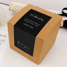 리드홈 포장 하이뷰티 데코 스티커 6 x 15 cm, 블랙, 50개 문구/오피스/데코/포장용품 반품 최저가 3,130원