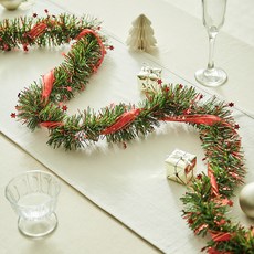 크리스마스 모루 장식 가랜드 반짝이 트리느낌 리본, RED(레드), 1개 홈인테리어/홈데코/디퓨저 반품 최저가 3,800원