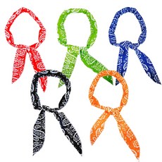 FOBIELLA 쿨 스카프, 네이비+블랙+오렌지+레드+그린, 1세트 스포츠/레저/스포츠잡화 반품 최저가 5,320원