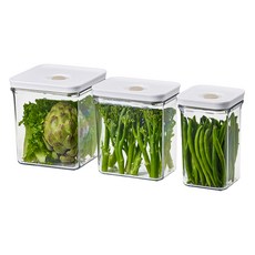 로이첸 아이바큠 밀폐용기 라지 3종 세트, 1개, 1.1L + 1.8L + 2.8L 주방용품/밀폐용기/반찬통 반품 최저가 44,800원