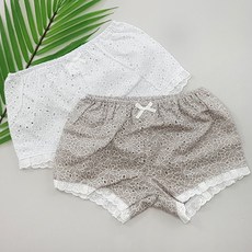 우주아이 여아용 사각펀칭 속바지 2종세트 출산/유아동/유아동패션 반품 최저가 7,770원