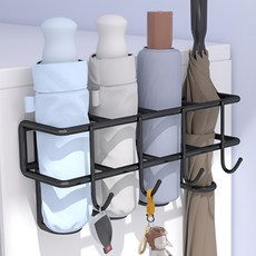 보나라온 철제 벽걸이형 우산 꽂이 4후크, 1개, 03 블랙 생활용품/수납/정리 반품 최저가 7,560원