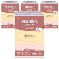 크리넥스 클래식 소프트 천연펄프 미용티슈 2겹, 230매, 24개 생활용품/화장지/물티슈 반품 최저가 38,120원