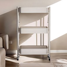 접이식 수납 트롤리, 화이트, 3단 홈인테리어/싱글하우스 반품 최저가 27,070원