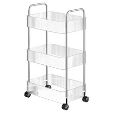 쪼이소 템바보드 이동식 틈새 트롤리, 투명, 3단 홈인테리어/수납/정리 반품 최저가 13,420원