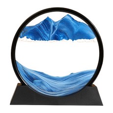 윰스 샌드아트 모래멍 인테리어 소품 모래시계 26.5cm 블랙프레임, 블루, 1개 문구/오피스/사무용품 전문관 반품 최저가 7,150원